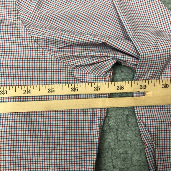 Vineyard Vines Shirt Mens XXL Blue Red White Check Button Up Whale Shirt Preppy - Picture 8 of 11